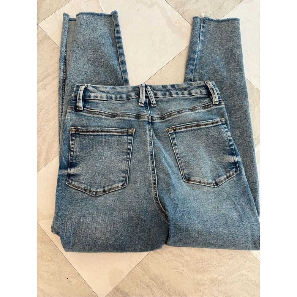 Good Curve Pieced Raw Hem High Waist Ankle Straight Leg Jeans Size 8 / 29 - Picture 7 of 9